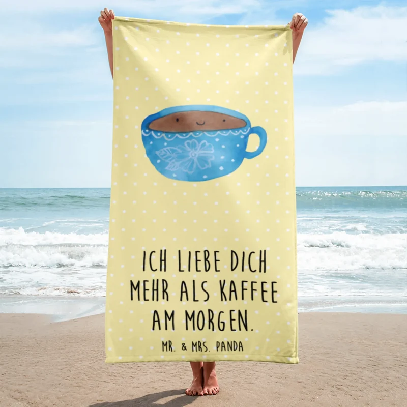 XL Badehandtuch Kaffee Tasse