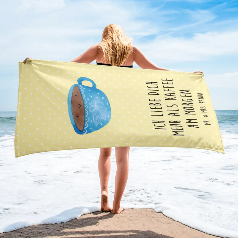 XL Badehandtuch Kaffee Tasse