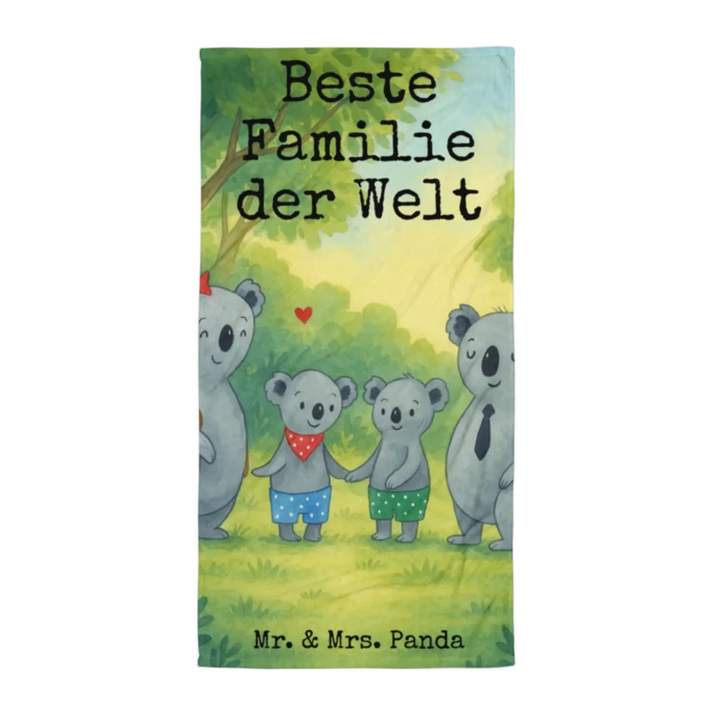XL Badehandtuch Koala Familie zwei Design