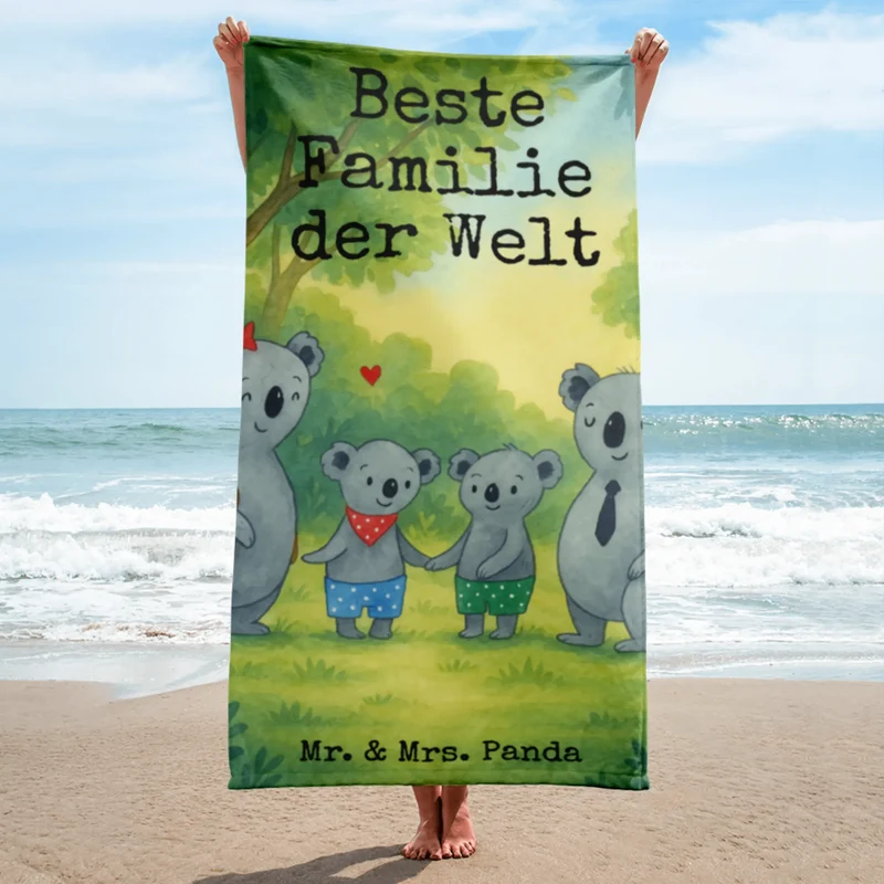 XL Badehandtuch Koala Familie zwei Design