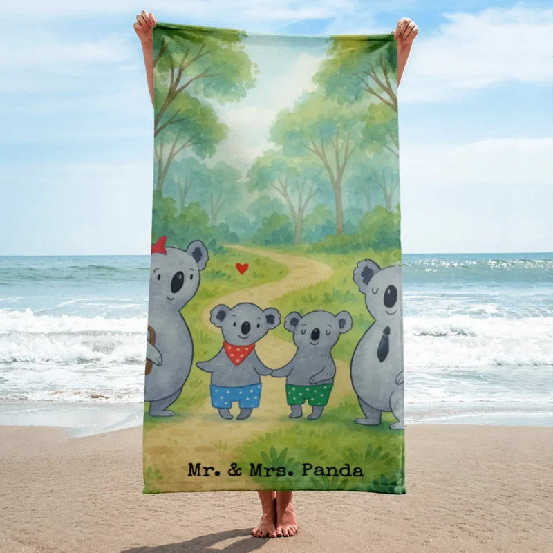 XL Badehandtuch Koala Familie zwei Design