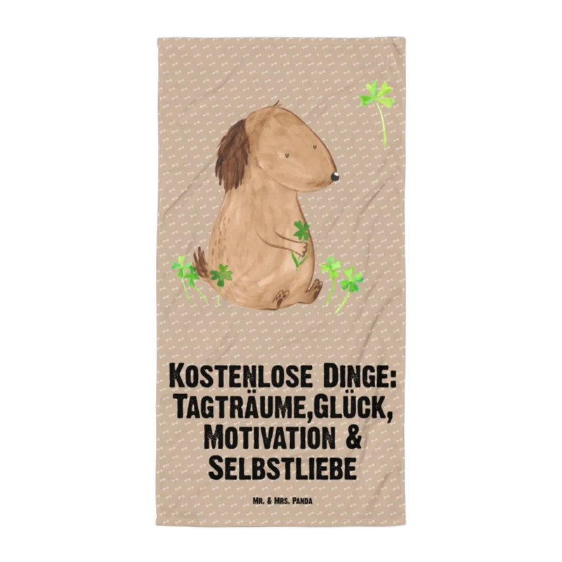 XL Badehandtuch Hund Kleeblatt