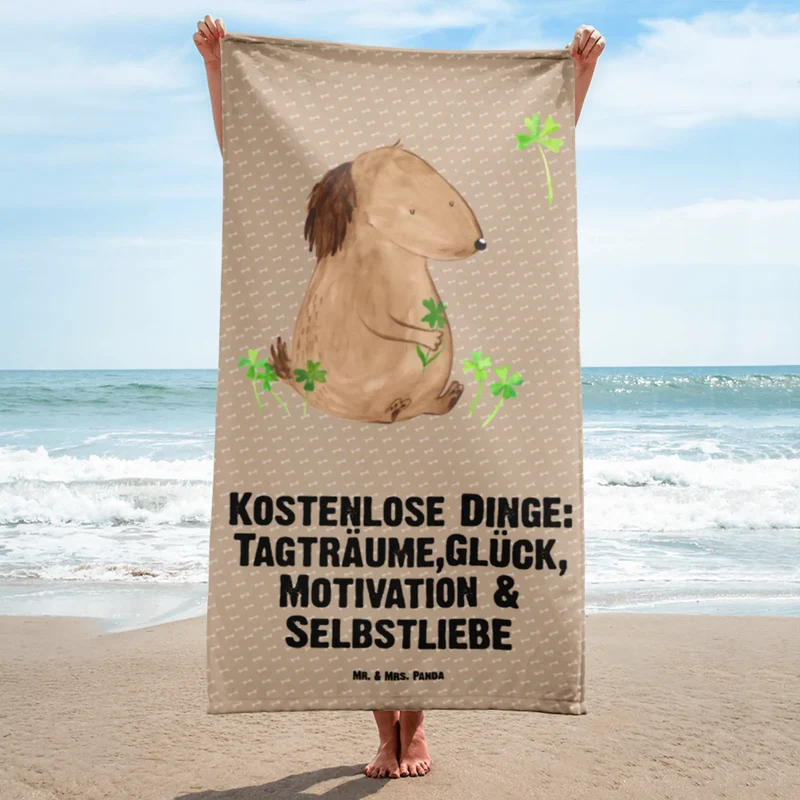XL Badehandtuch Hund Kleeblatt