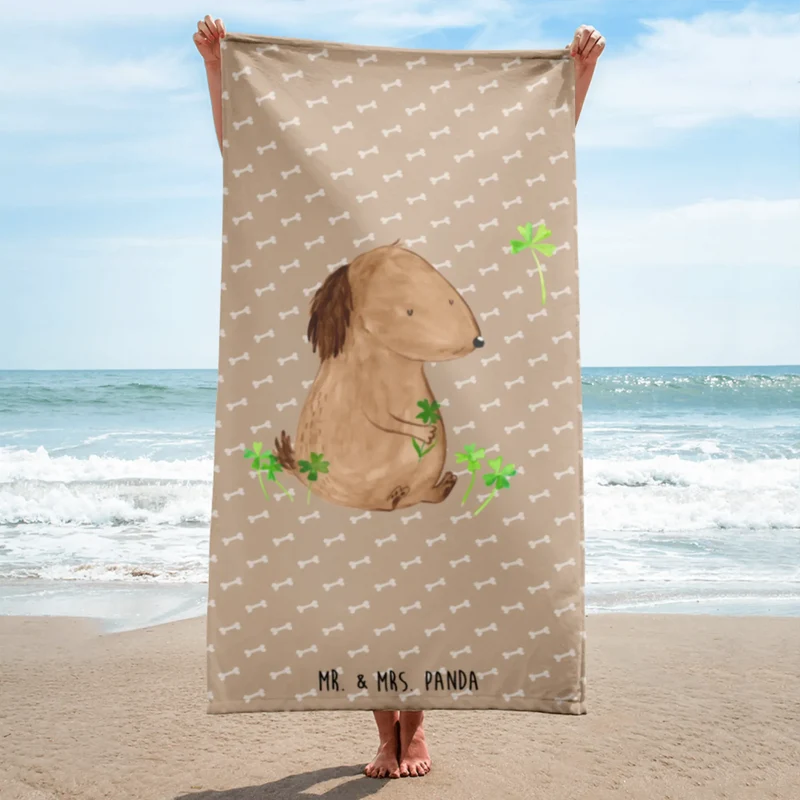 XL Badehandtuch Hund Kleeblatt