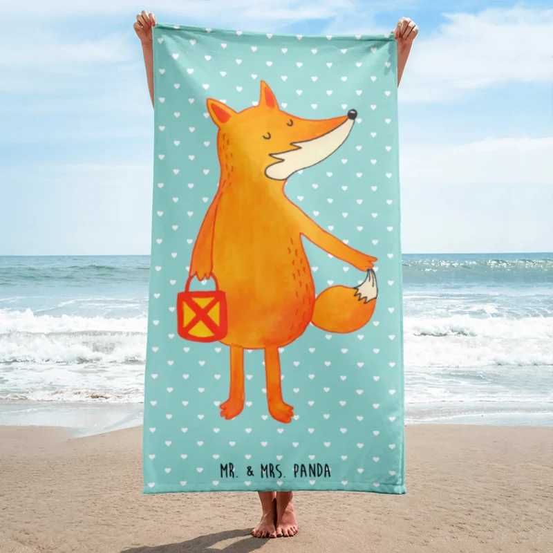 XL Badehandtuch Fuchs Laterne