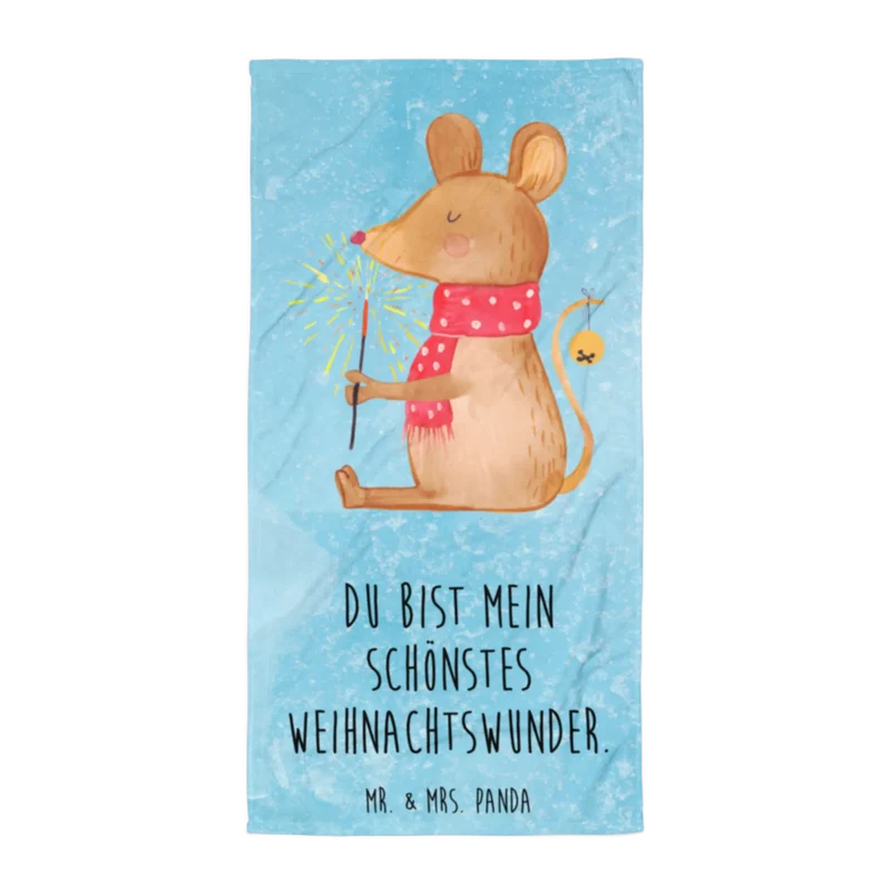 XL Badehandtuch Maus Weihnachten
