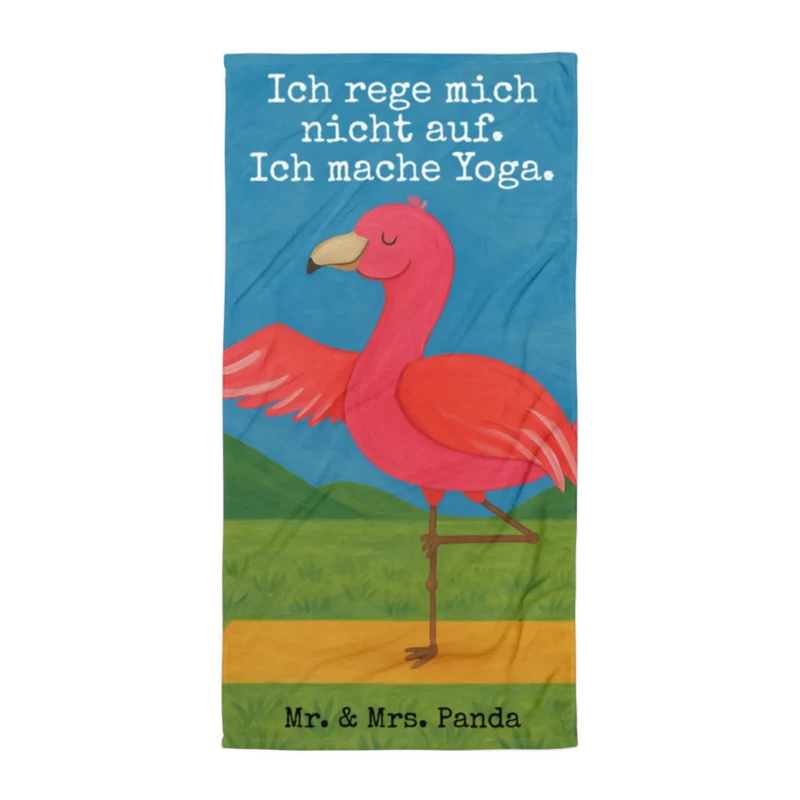 XL Badehandtuch Flamingo Yoga Design