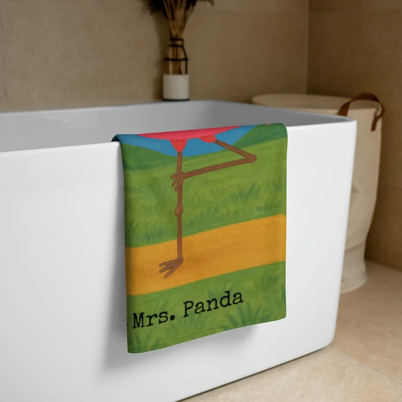 XL Badehandtuch Flamingo Yoga Design