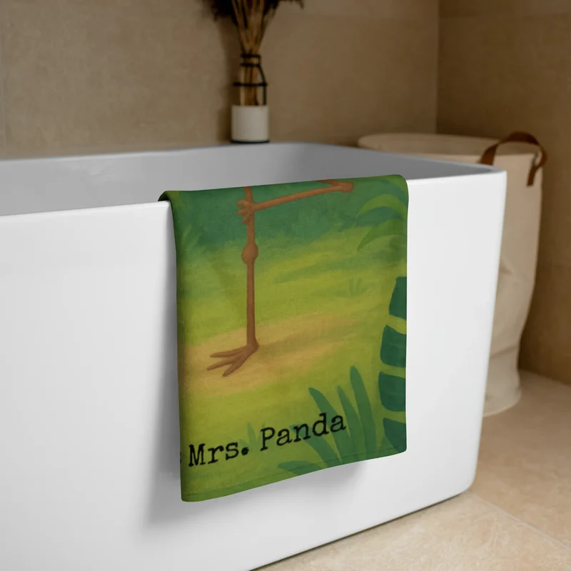 XL Badehandtuch Flamingo Yoga Design