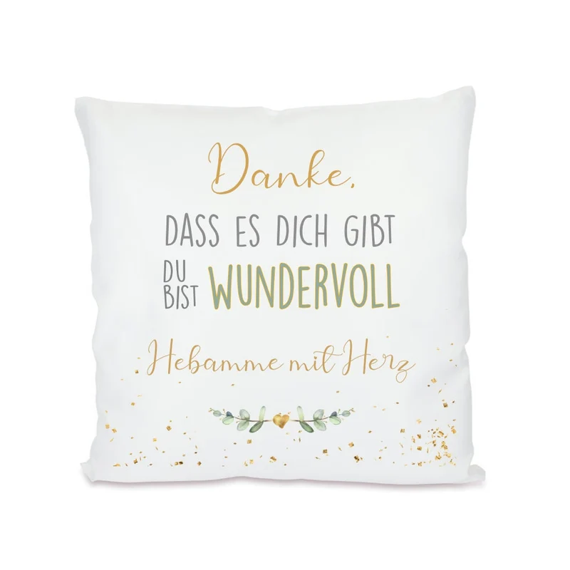 Kissen mit Spruch für die "Erzieherin mit Herz" | Kreatives Geschenk als Dankeschön für die tolle Kitazeit | Besondere Geschenkidee zum Abschied | 8 Motivvarianten zur Auswahl