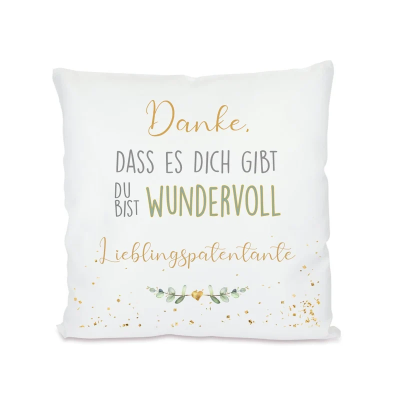 Kissen mit Spruch für die "Hebamme mit Herz" | Kleines Geschenk als Dankeschön | Besondere Geschenkidee | 8 Motivvarianten zur Auswahl