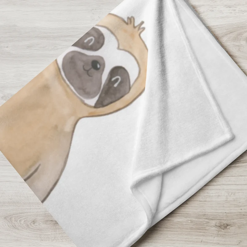 Babydecke Faultier Pärchen