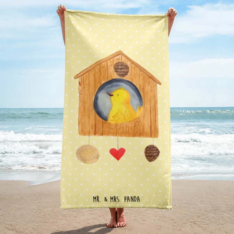 XL Badehandtuch Vogel Haus