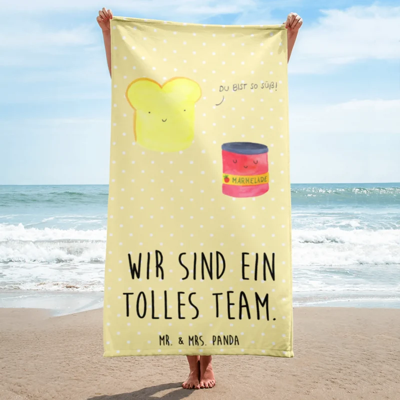 XL Badehandtuch Toast Marmelade