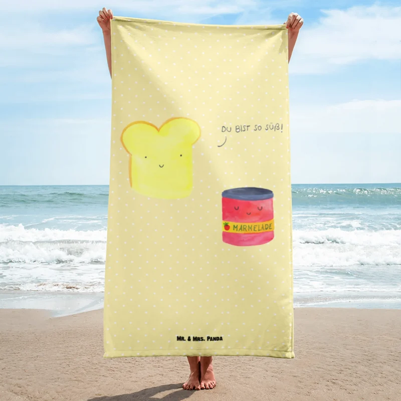 XL Badehandtuch Toast Marmelade
