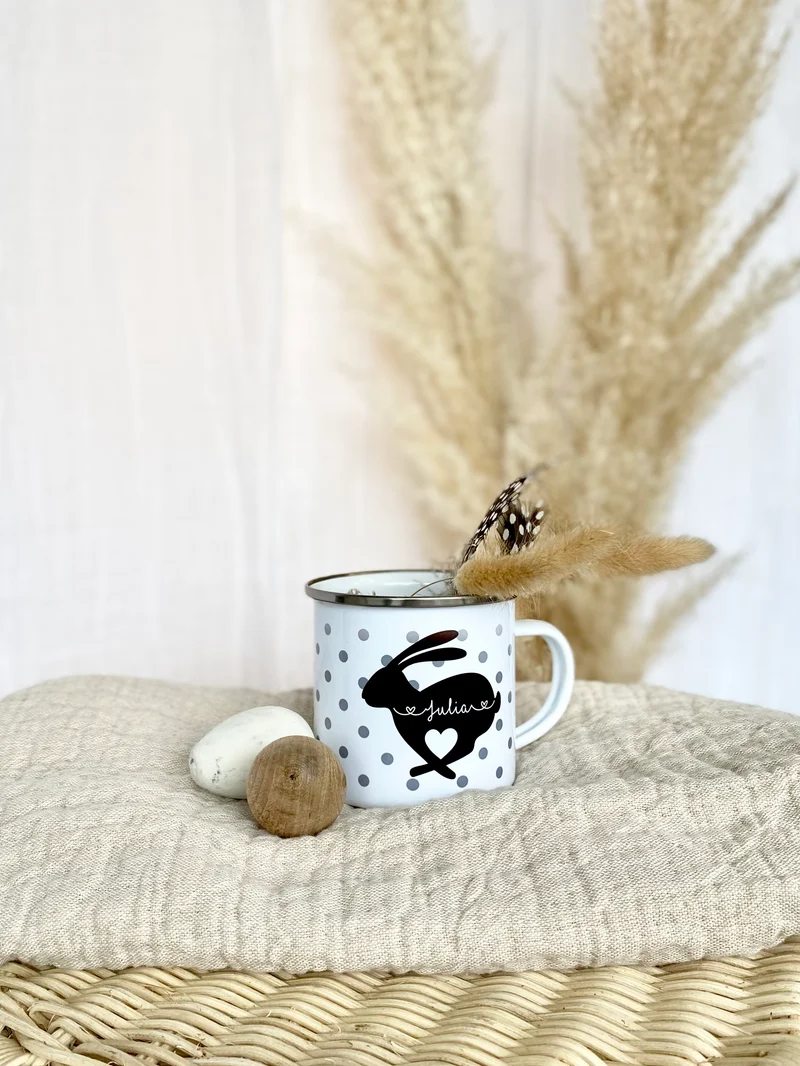 Tasse zum Osterfest mit dem Namen personalisiert | Perfekte Geschenkidee zu Ostern | Ideales DIY Geschenk | 3 Motivvarianten zur Auswahl