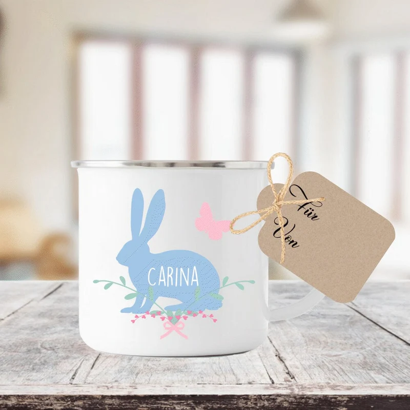 Tasse zum Osterfest mit dem Namen personalisiert | Perfekte Geschenkidee zu Ostern | Ideales DIY Geschenk | 3 Motivvarianten zur Auswahl