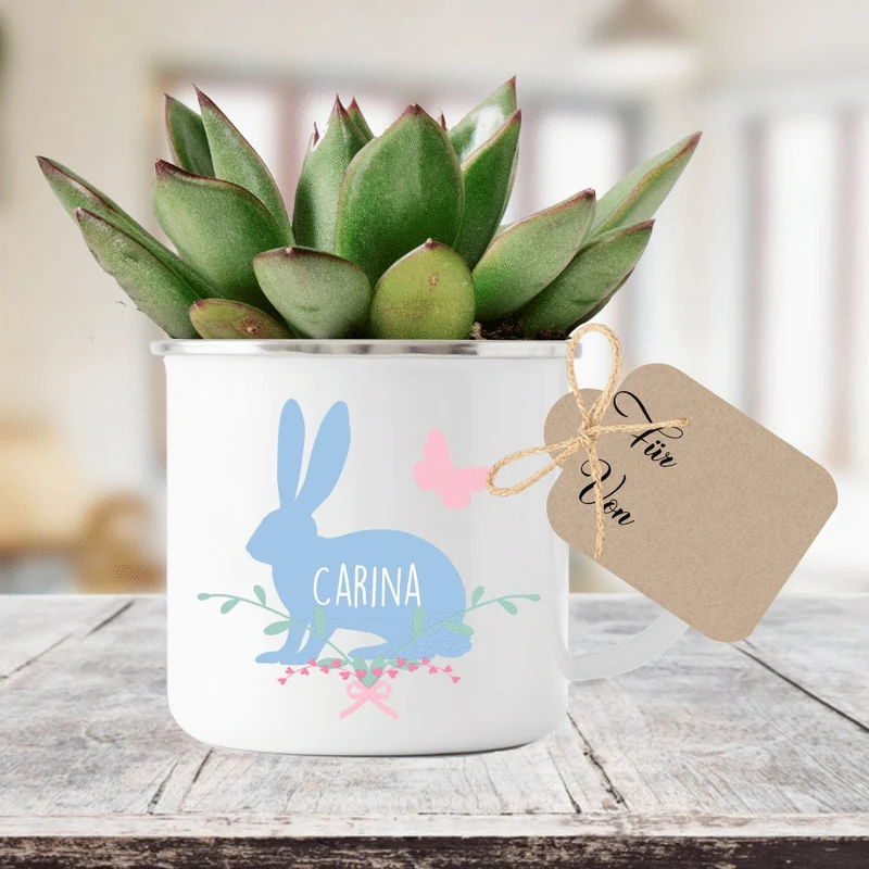 Tasse zum Osterfest mit dem Namen personalisiert | Perfekte Geschenkidee zu Ostern | Ideales DIY Geschenk | 3 Motivvarianten zur Auswahl