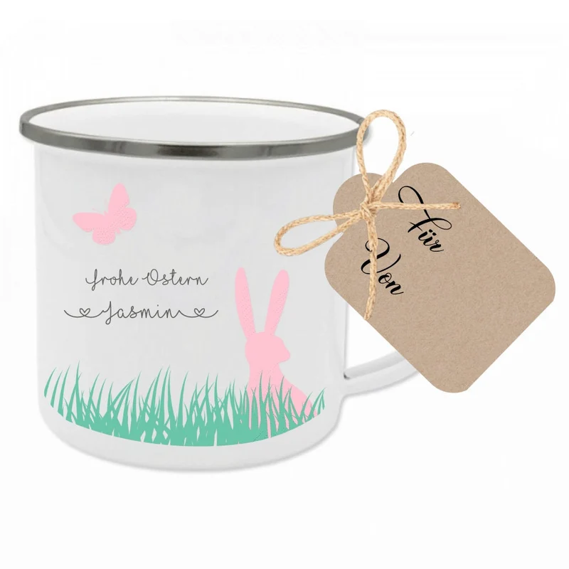 Tasse zum Osterfest mit dem Namen personalisiert | Perfekte Geschenkidee zu Ostern | Ideales DIY Geschenk | 3 Motivvarianten zur Auswahl