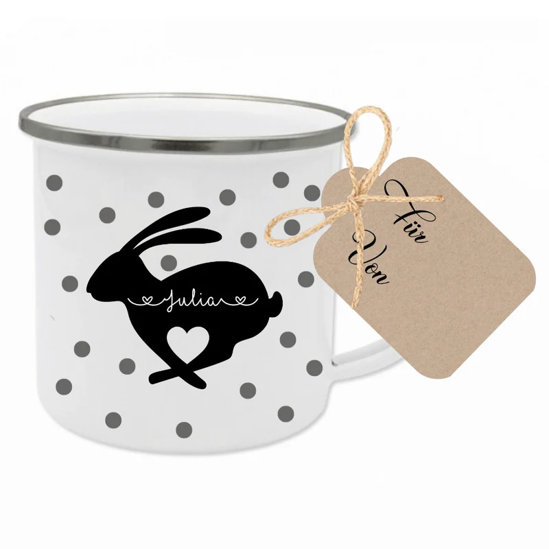 Personalisierte Tasse "Frohe Ostern" mit dem Namen | Originelle Geschenkidee zum Osterfest | Perfektes DIY Geschenk zum selber Gestalten | 3 Motivvarianten zur Auswahl