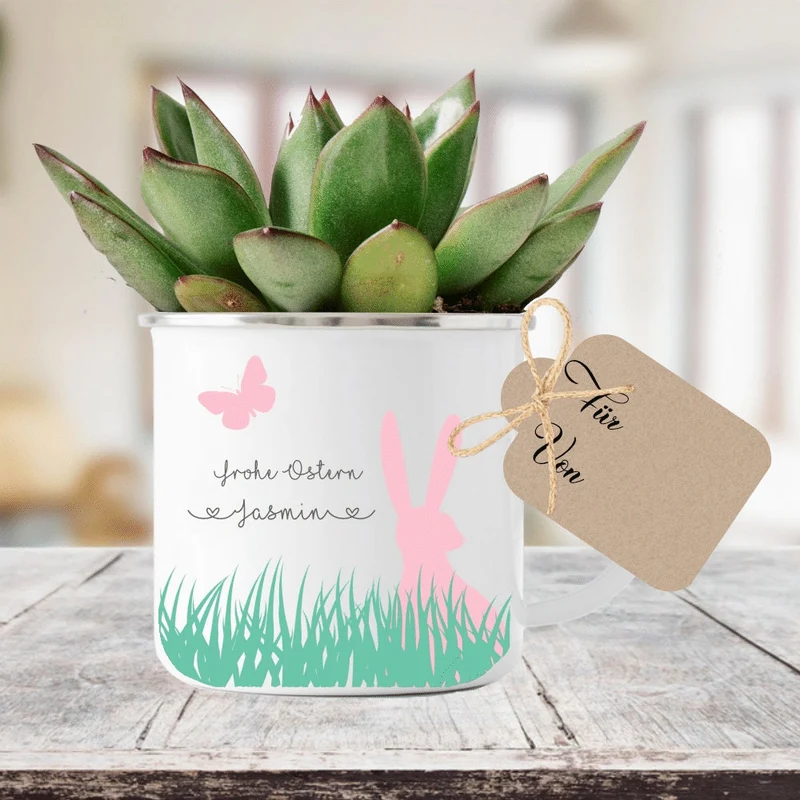 Personalisierte Tasse "Frohe Ostern" mit dem Namen | Originelle Geschenkidee zum Osterfest | Perfektes DIY Geschenk zum selber Gestalten | 3 Motivvarianten zur Auswahl