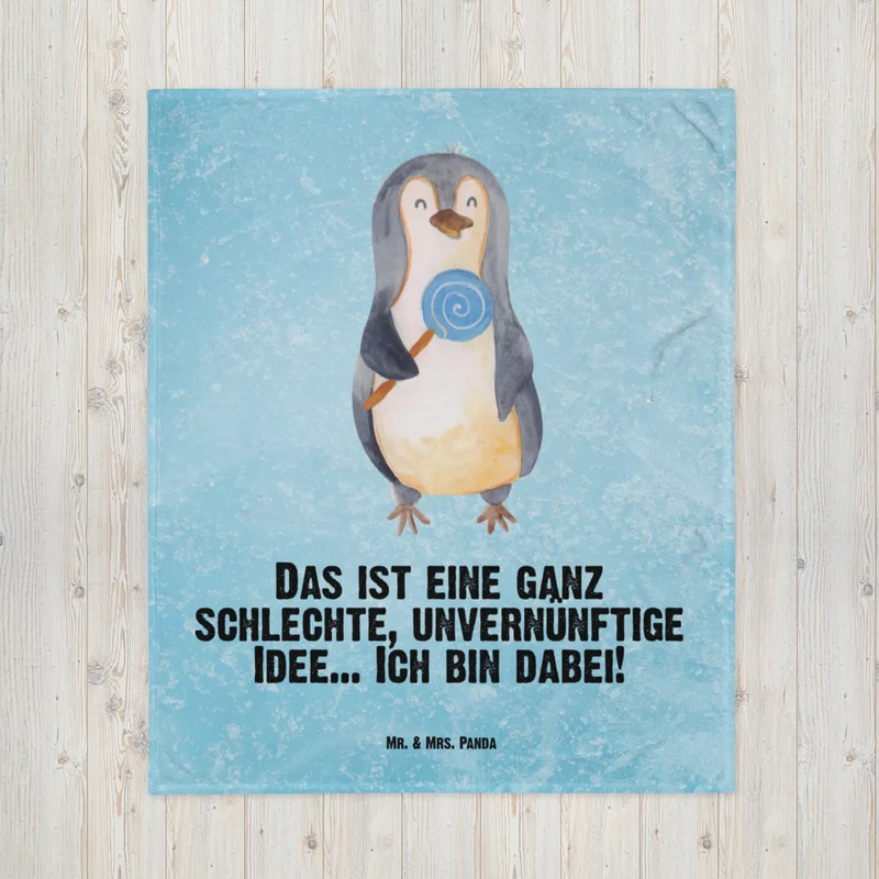 Babydecke Pinguin Lolli