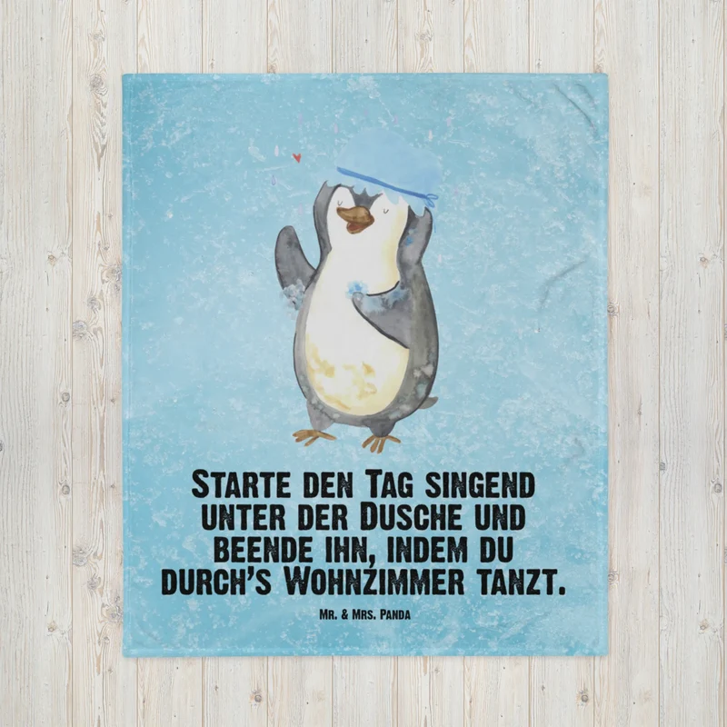 Babydecke Pinguin Duschen