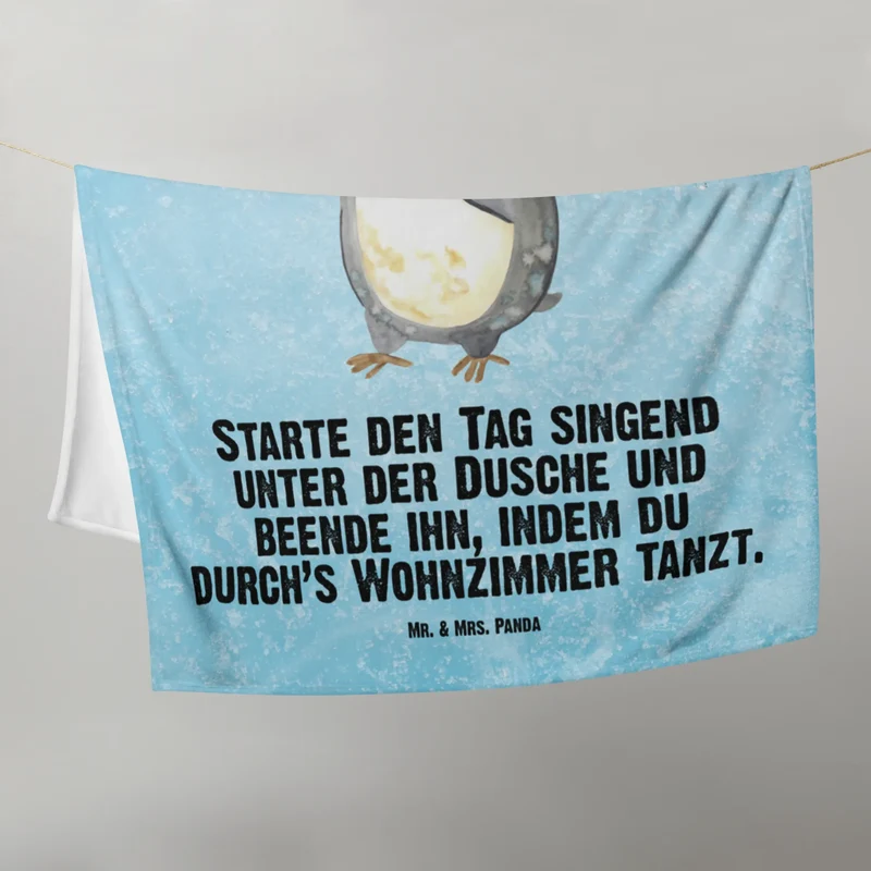 Babydecke Pinguin Duschen