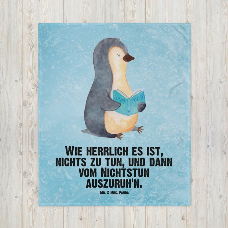 Babydecke Pinguin Buch