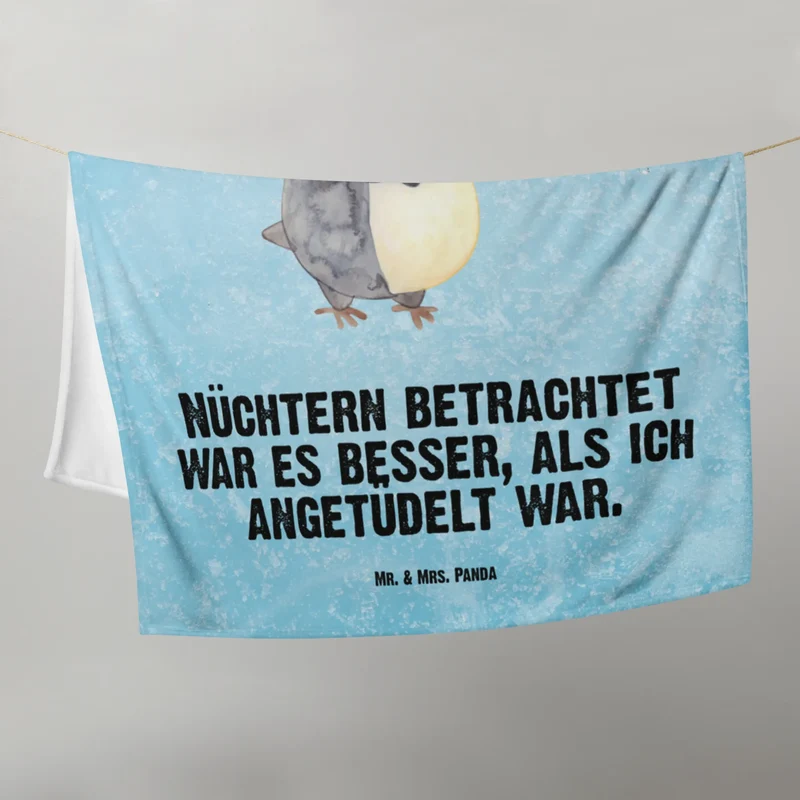 Babydecke Pinguin Bier