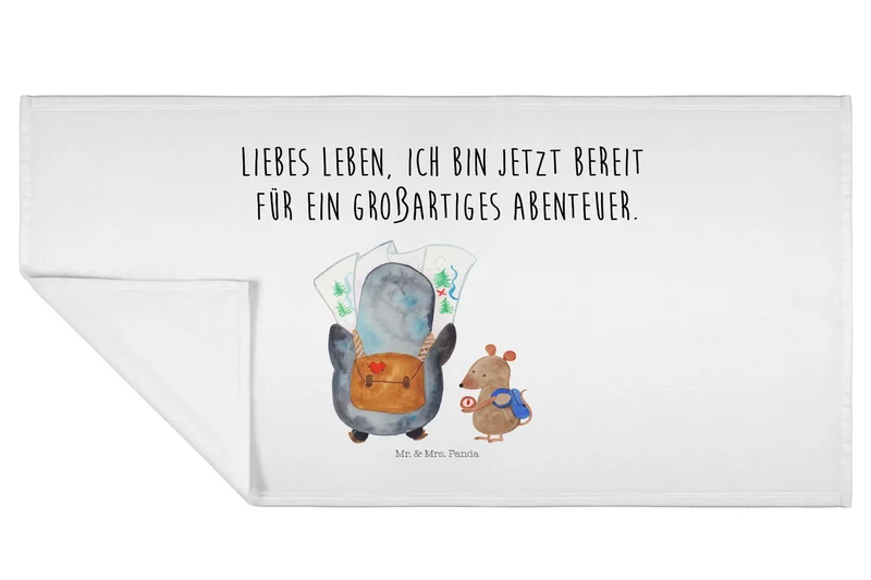 Handtuch Pinguin & Maus Wanderer