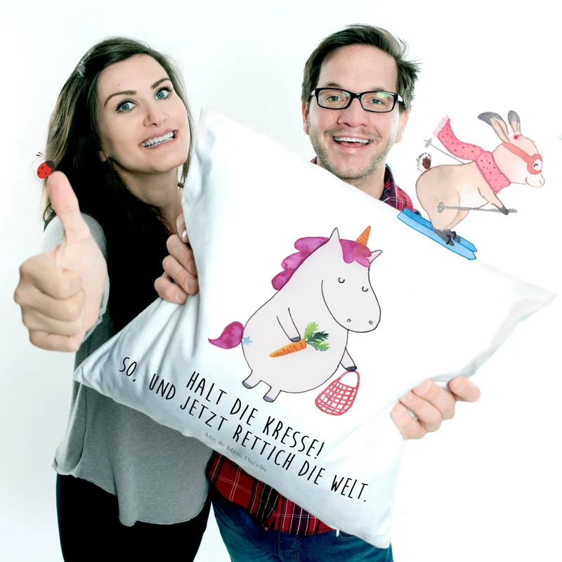 40x40 Kissen Einhorn Gemüse