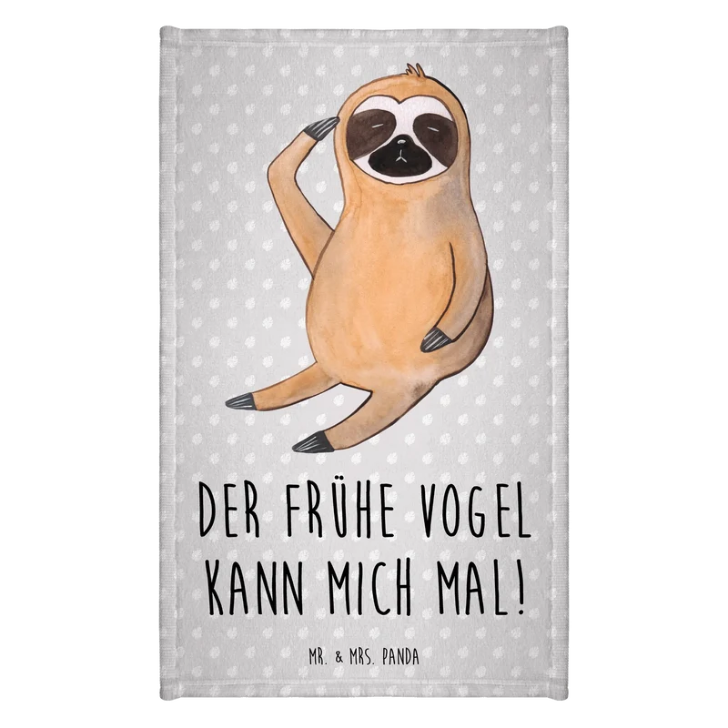 Gästehandtuch Faultier Vogel