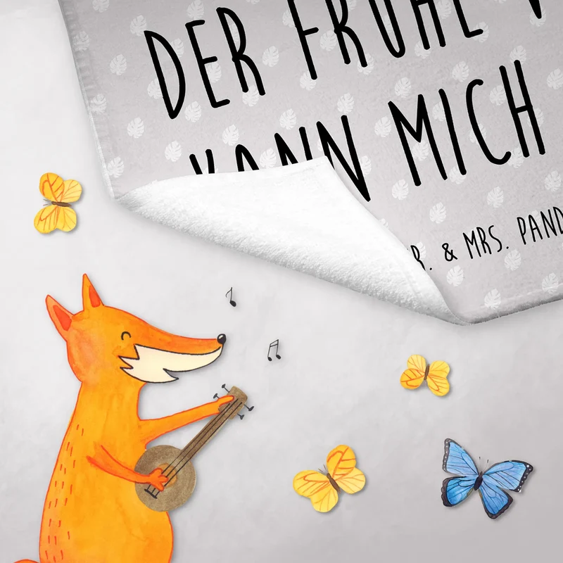 Gästehandtuch Faultier Vogel