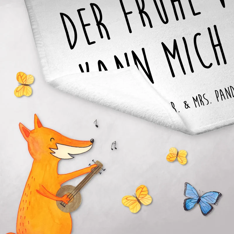 Gästehandtuch Faultier Vogel