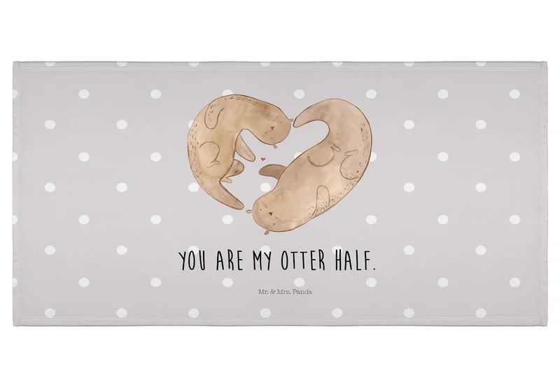 Handtuch Otter Herz