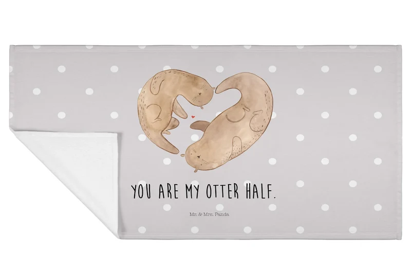 Handtuch Otter Herz
