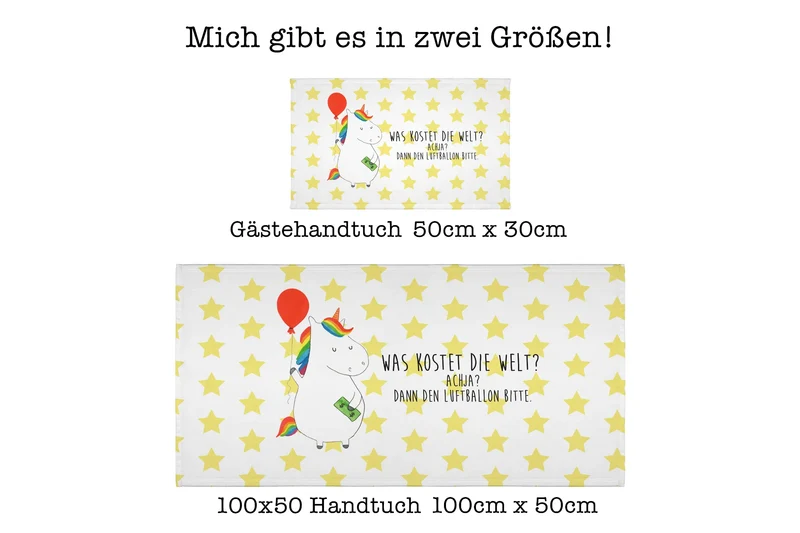 Handtuch Einhorn Luftballon
