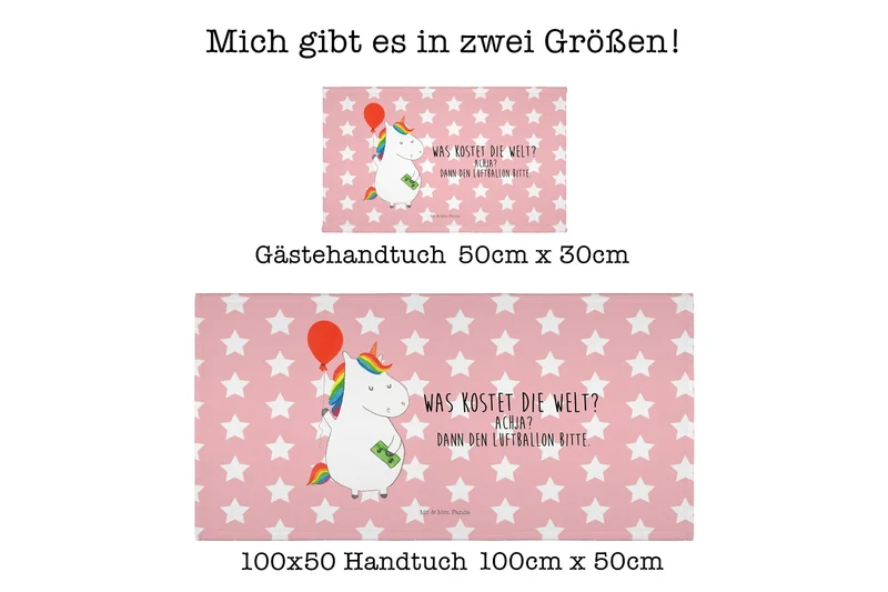 Handtuch Einhorn Luftballon