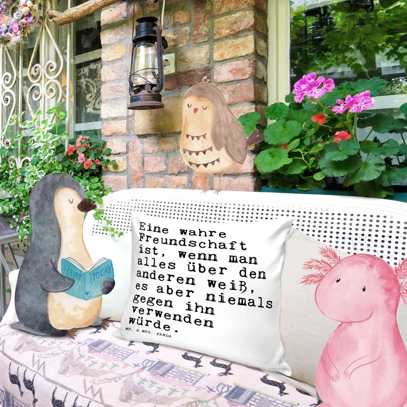 40x40 Kissen Eine wahre Freundschaft ist,...