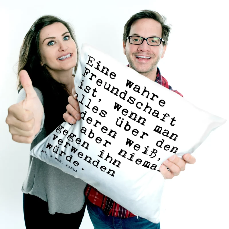 40x40 Kissen Eine wahre Freundschaft ist,...