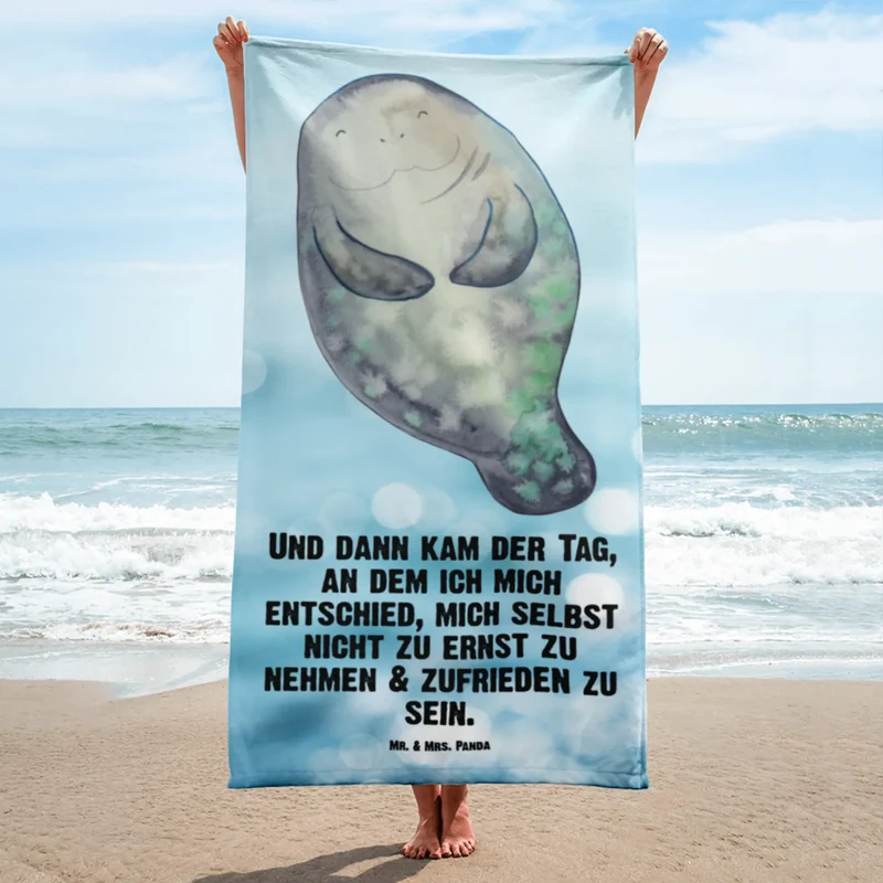 XL Badehandtuch Seekuh Happy