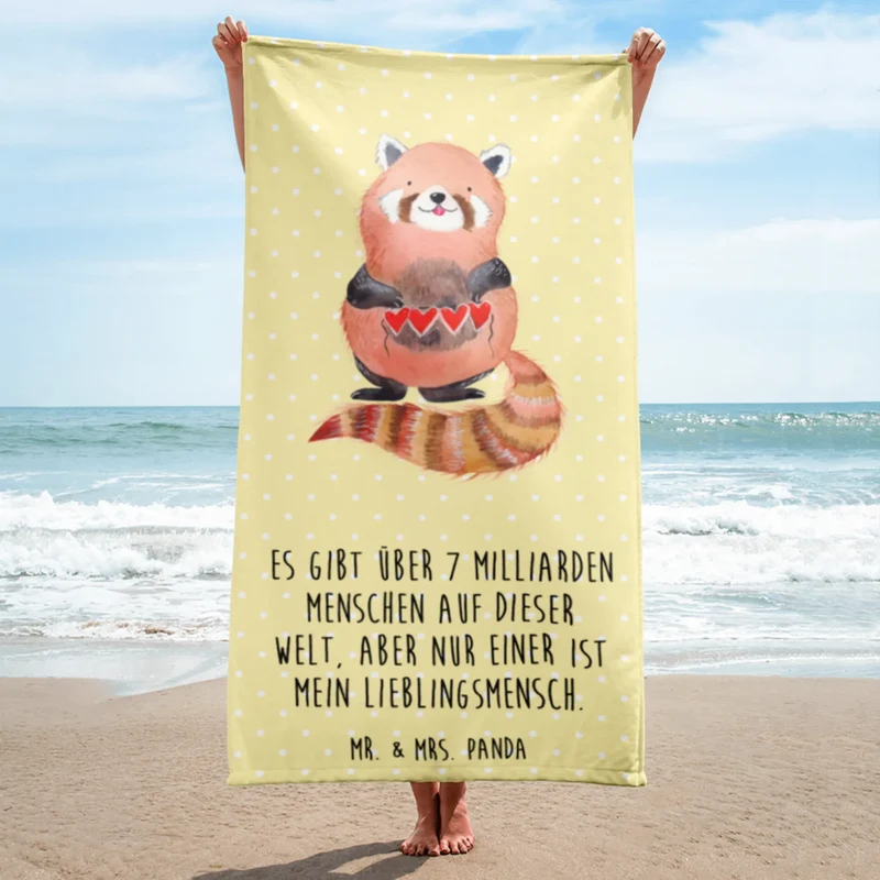 XL Badehandtuch Roter Panda