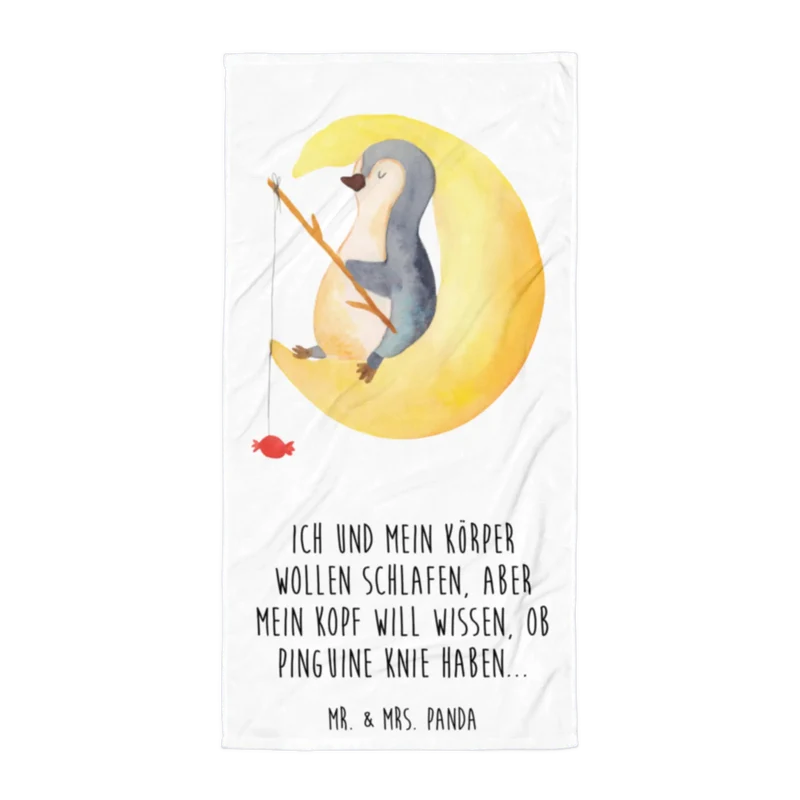 XL Badehandtuch Pinguin Mond