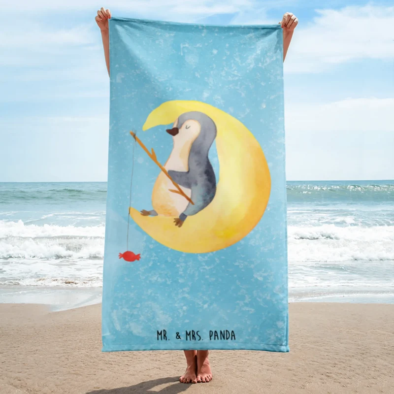 XL Badehandtuch Pinguin Mond