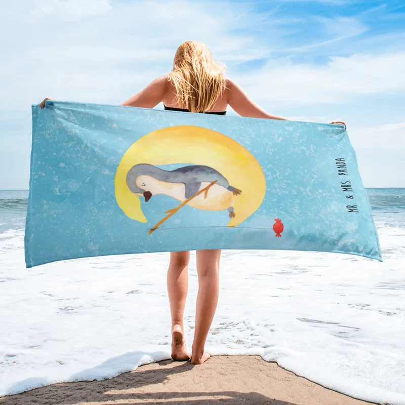XL Badehandtuch Pinguin Mond