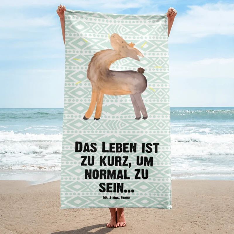 XL Badehandtuch Lama Stolz