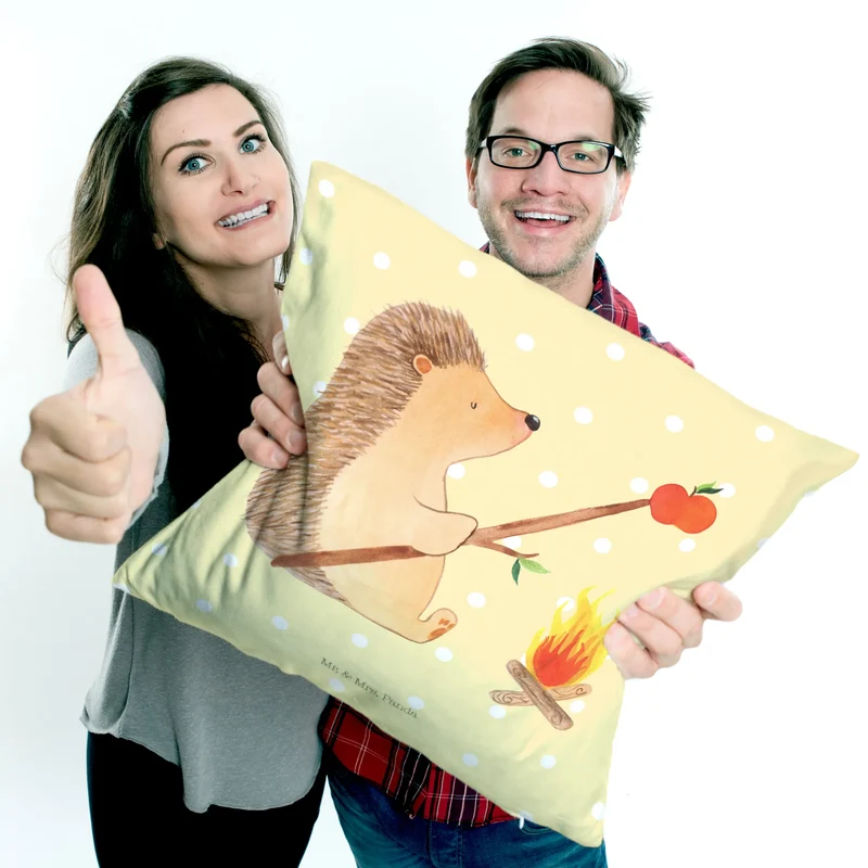 40x40 Kissen Igel Grillen