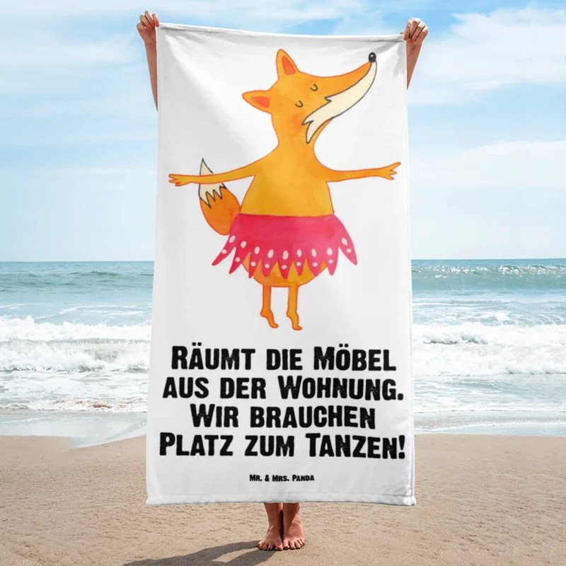 XL Badehandtuch Fuchs Ballerina