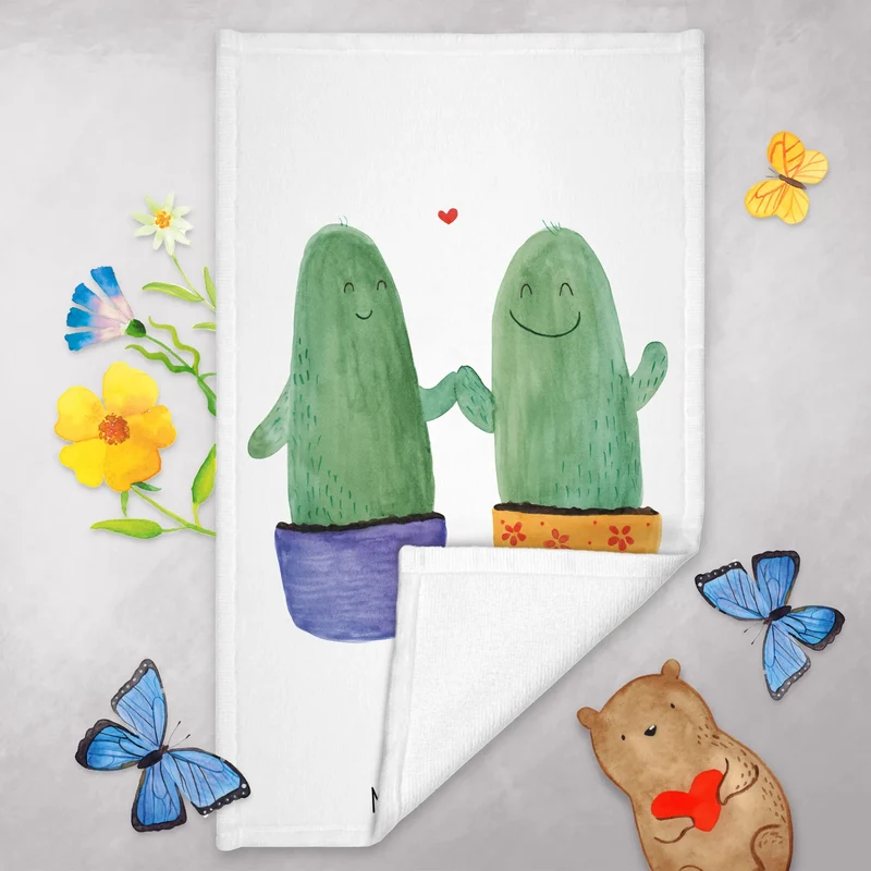 Gästehandtuch Kaktus Liebe